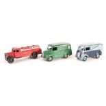 A Dinky Toys 452 ‘Chivers’ Trojan Van, E, 465 Morris ‘Capstan’ Van, F and 25d ‘Mobil oil’ Petrol