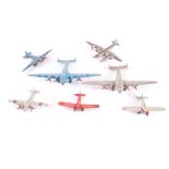 Dinky Toys 60k Light Tourer (2), silver and red examples, 62r Four Engined Liner (2), 62b Medium