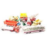 Dinky Toys Large Commercial Vehicles, 948 McLean Tractor Trailer,925 Leyland Dump Truck (2), 914 AEC