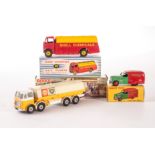 Shell/BP Dinky Toys, 470 Austin Van, 991 A.E.C Tanker and 944 Fuel Tanker, in original boxes, VG-