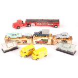 Micro Norev Plastic Group, including Citroën 2CV, Peugeot 404 & Trailer, Peugeot 403, Renault