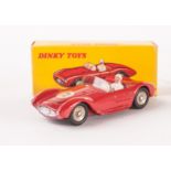 A French Dinky 505 Maserati Sport 2000, red body, concave hubs, white driver, RN2, in original