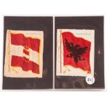 Tobacco silks, ATC, National Flags, ref S32, 110mm x 140mm, (mixed brands) 27 different, (gd)