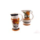 Two Wade ceramic water jugs, both from The Gallery Collection, comprising Orange Grove and Sunburst,