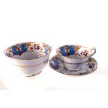 A Grosvenor China part tea set, decorated with floral design amongst gilt and blue glazed swag