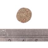 An early Anglo Saxon Sceat style coin, believed to be Aethelred I, Kings of Northumbria, this coin