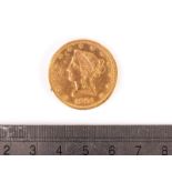 A US Ten Dollar gold coin, dated 1894, VF, approx 16.7g