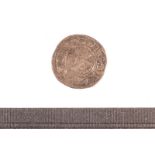 A scarce Anglo-Gallic Eleanor of Aquitaine denier coin, 1189-1204, worn to F