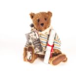 A Portobello Bear Co. Edwin, in rugby shirt, 1 of 1 with certificate, 1997 - 18in (45.5cm) high