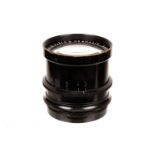 A Hermagis Anastigmat Sie D f/4.5 310mm Brass Lens, black painted, serial no. 124426, body, G,