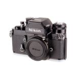 A Nikon F2AS SLR Body, black, serial no. 7761751, body, VG, shutter working, with AS-1 and AR-1