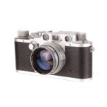 A Leica IIIc ‘Heer’ Rangefinder Camera, 1941/42, chrome, serial no. 379909, with Summitar f/2