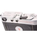 A Leica M4 Rangefinder Body, chrome, serial no. 1209613, body, VG, shutter working; engraving to