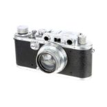A Leica III Rangefinder Camera, 1934, bright chrome, serial no. 131727, with Leitz Summar f/2 50mm