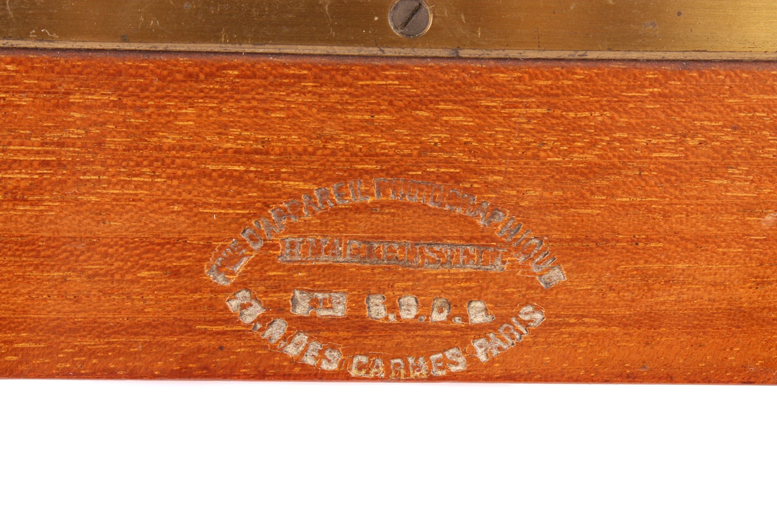 A H. Mackenstein Mahogany Stereo Tailboard Camera, with horizontal and vertical mounting back, 6x8”, - Image 3 of 5