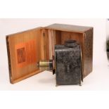 An Ernst Plank tinplate and brass Magic Lantern, with ovoid body, with paraffin illuminant, with