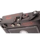 A Leica M4-P Rangefinder Body, black, serial no. 1587155, body, G, shutter working; engravings to
