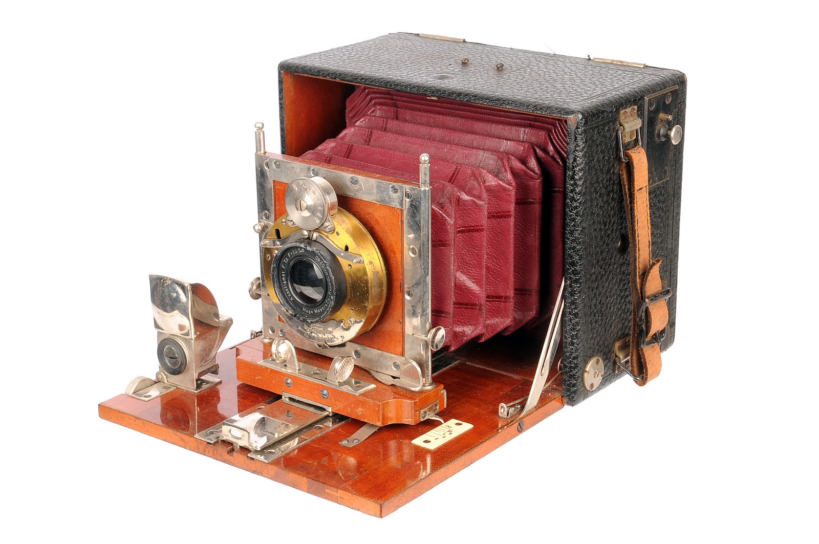 An Unmarked Mahogany Box Camera, serial no. 108771, 3½x4½, with Hugo Meyer Anastigmat f/7.2 135mm