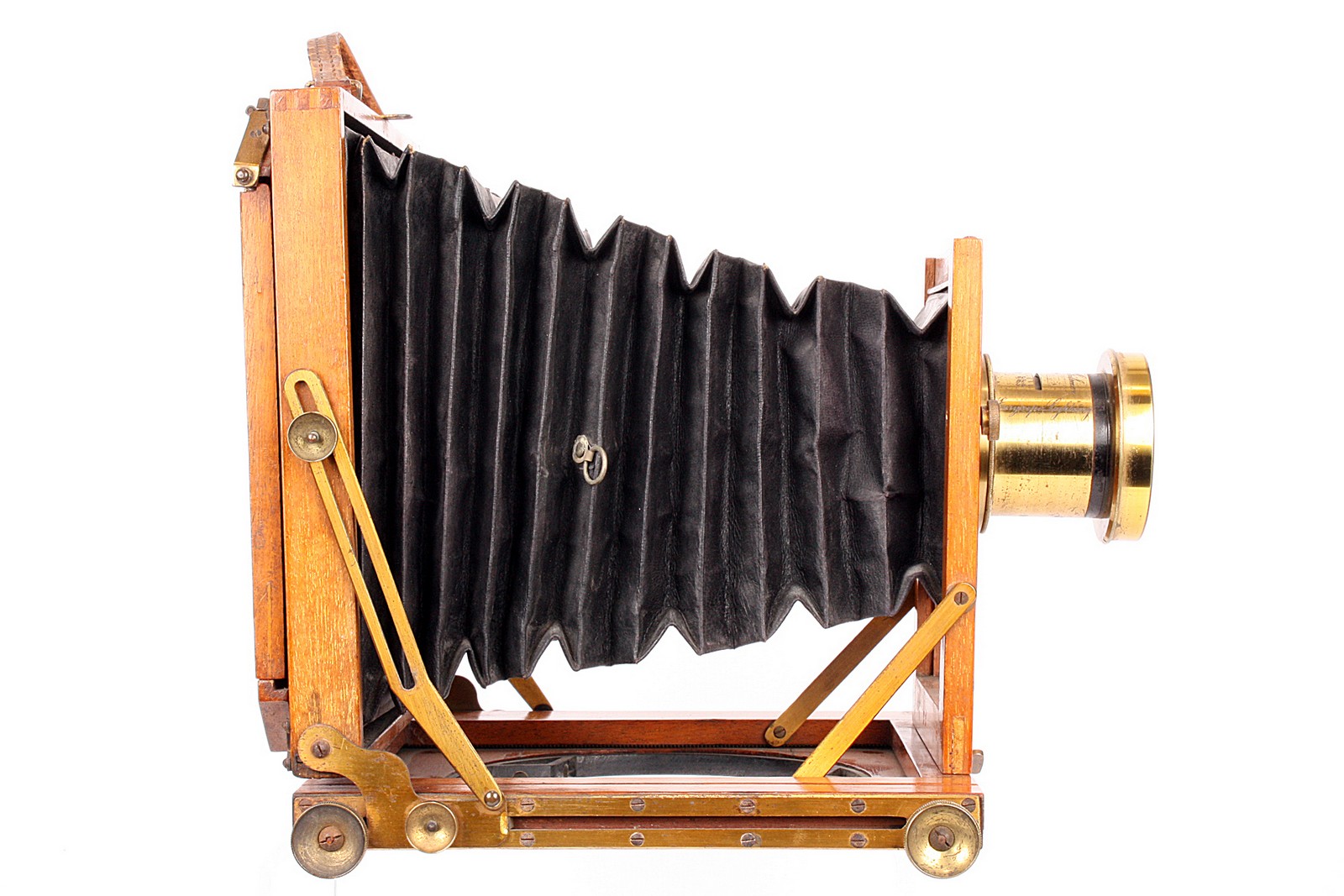 An Unmarked Continental Mahogany Field Camera, serial no. 6528, 4½x6¼, with Clement & Gilmer - Image 3 of 3