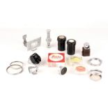 Various Leica Accessories: quantity of various Leica accessories including, filters, finders,