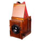 A Soho London Tropical Reflex Camera, serial no. M3645, 4½x6¼, with Ross Xpress f/4.5 10” lens,