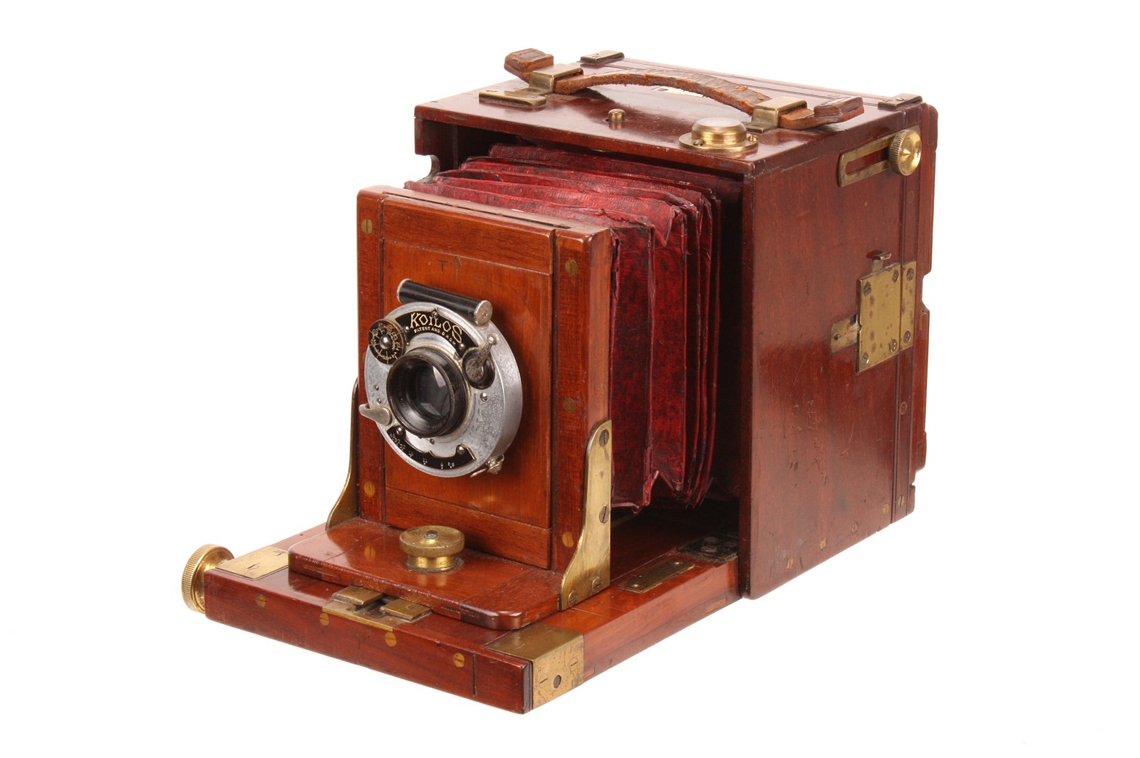 A J. H. Dallmeyer Mahogany Hand Camera, 4x3”, serial no. 8217, with G. P. Goerz Dopp-Anastigmat