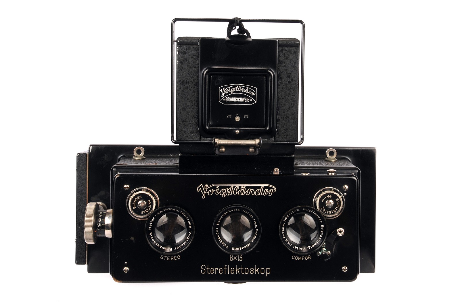 A Voigtländer Stereflektoskop Stereo Camera, serial no. 80440, 6x13cm, with Heliar f/4.5 75mm - Image 2 of 2