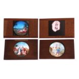 Mahogany-mounted Magic Lantern Slides: Biblical colour slides, 174 x100mm, G (15)