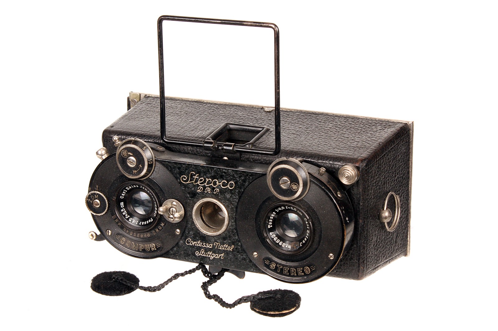A Contessa-Nettel Steroco Model III Stereo Camera, 45x107mm, with Carl Zeiss Jena Tessar f/6.3