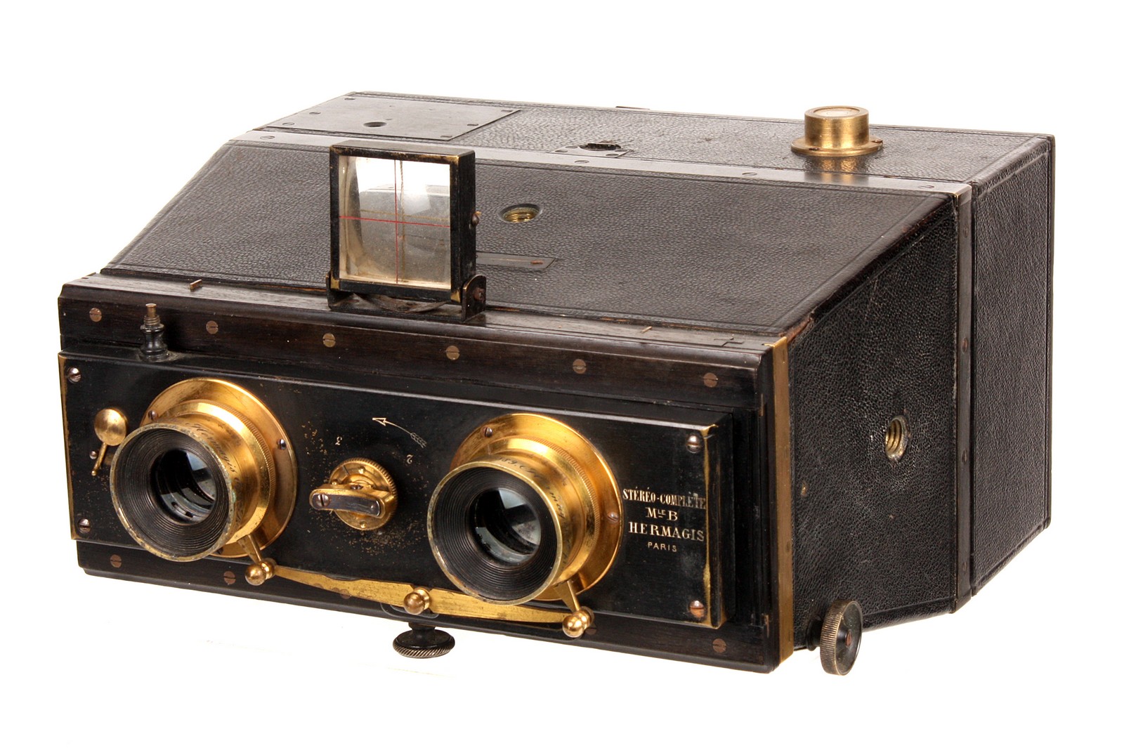 A Hermagis Stereo-Complete Jumelle Type Camera, 9x18, with Hermagis Aplanastigmat f/6.8 140mm