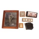 Various Images: ninth-plate Daguerreotype portrait of lady, cased, lacks cover, F, two ambrotypes,