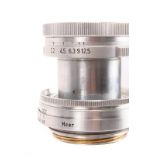 A Leitz Summitar f/2 50mm Lens, chrome, serial no. 562231, body, G, elements, G-VG, some internal