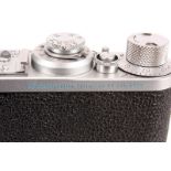 A Leica If Red Dial Camera, chrome, serial no. 807724, with Leitz Summaron f/5.6 28mm lens,