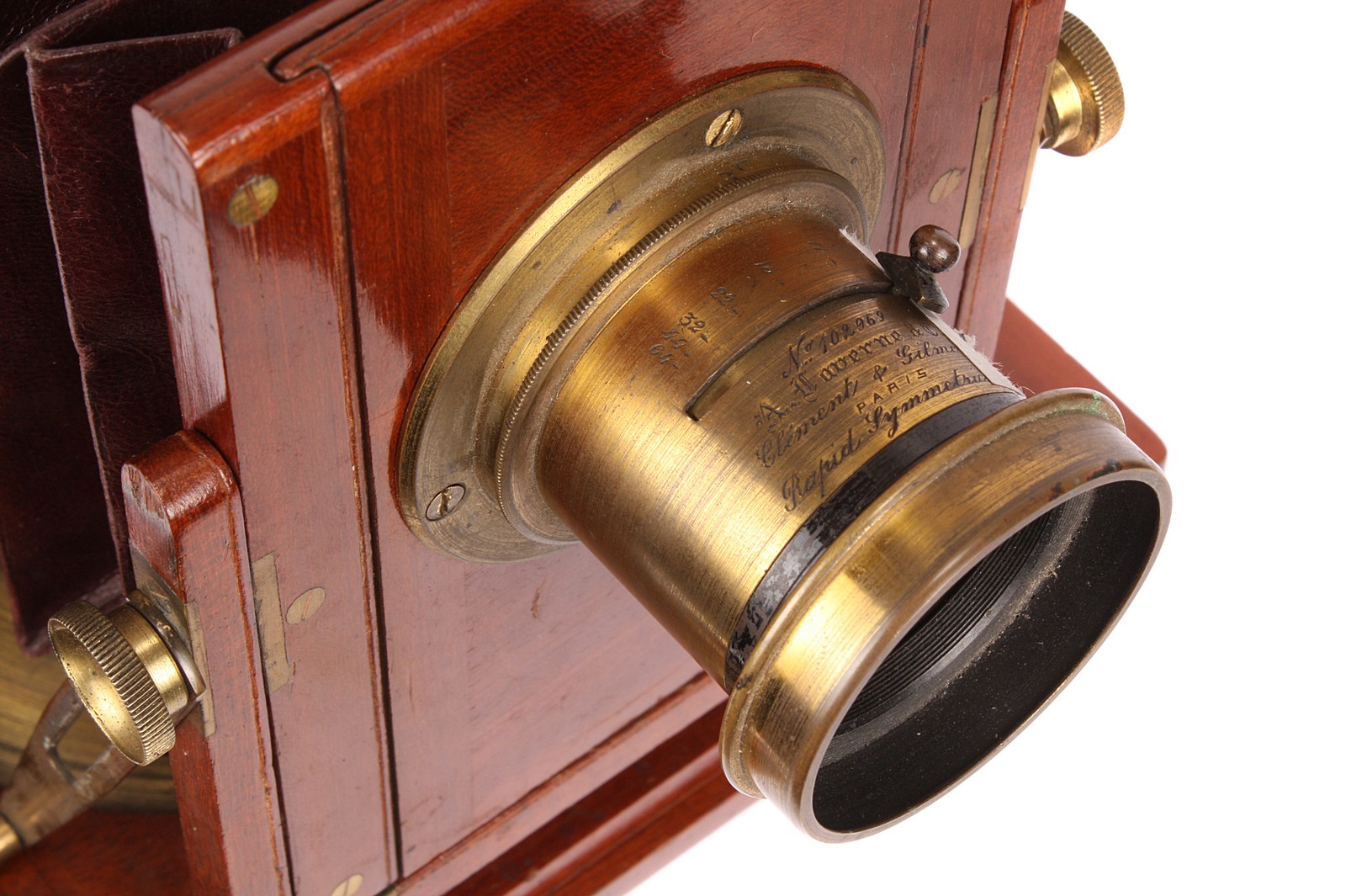 A Mc Kellen’s Treble Patent Mahogany Field Camera, 4½x6¼, with Clement & Gilmer Rapid Symmetrical - Image 2 of 4