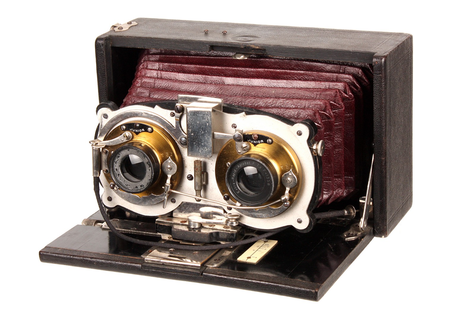 An Unmarked Stereo Camera, 8x17cm, with Extra-Rapid-Anaplanat f/7.2 135mm lenses, serial nos.
