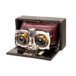 An Unmarked Stereo Camera, 8x17cm, with Extra-Rapid-Anaplanat f/7.2 135mm lenses, serial nos.