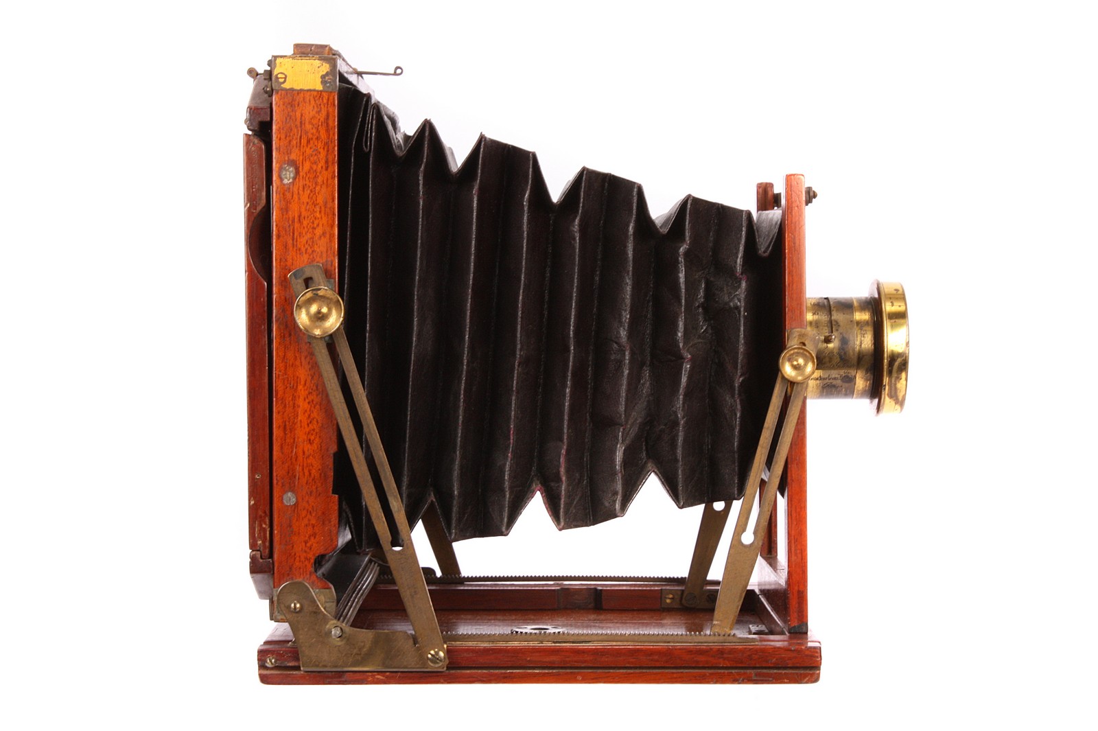 A Lonsdale Brothers Langtry Mahogany Field Camera, 4½x6¼, with Clement & Gilmer brass lens, serial - Image 3 of 3