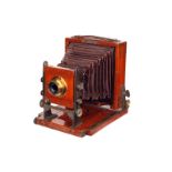A J. Lancaster & Sons Instantograph Mahogany Quarter-Plate Camera, 3x4”, serial no. 248, with
