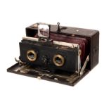 A Joux Stereo-Pochette Stereo Camera, 6x13cm, serial no. 621, with Steinheil Orthostigmat f/8