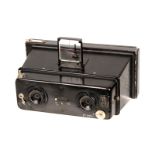 A Gallus Stereo Jumelle No.0 Camera, 6x13cm, serial no. 9910, with Gallus Anastigmatique f/7.5