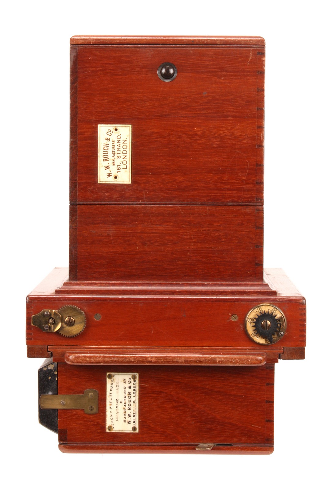 A W. W. Rouch & Co. Eureka Rollerblind Mahogany Detective Camera, 4.5x6.4”, with unmarked rotrary - Image 3 of 3