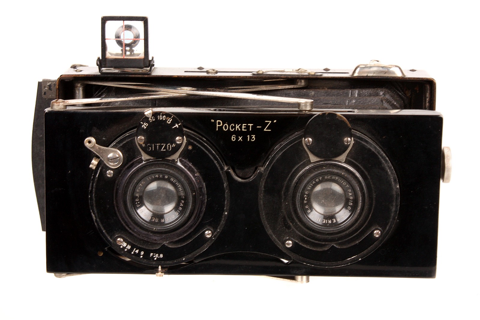 A Zion Pocket-Z Stereo Camera, 6x13”, with Berthiot Olor Series II f/6.8 75mm lenses, serial nos. - Image 2 of 2