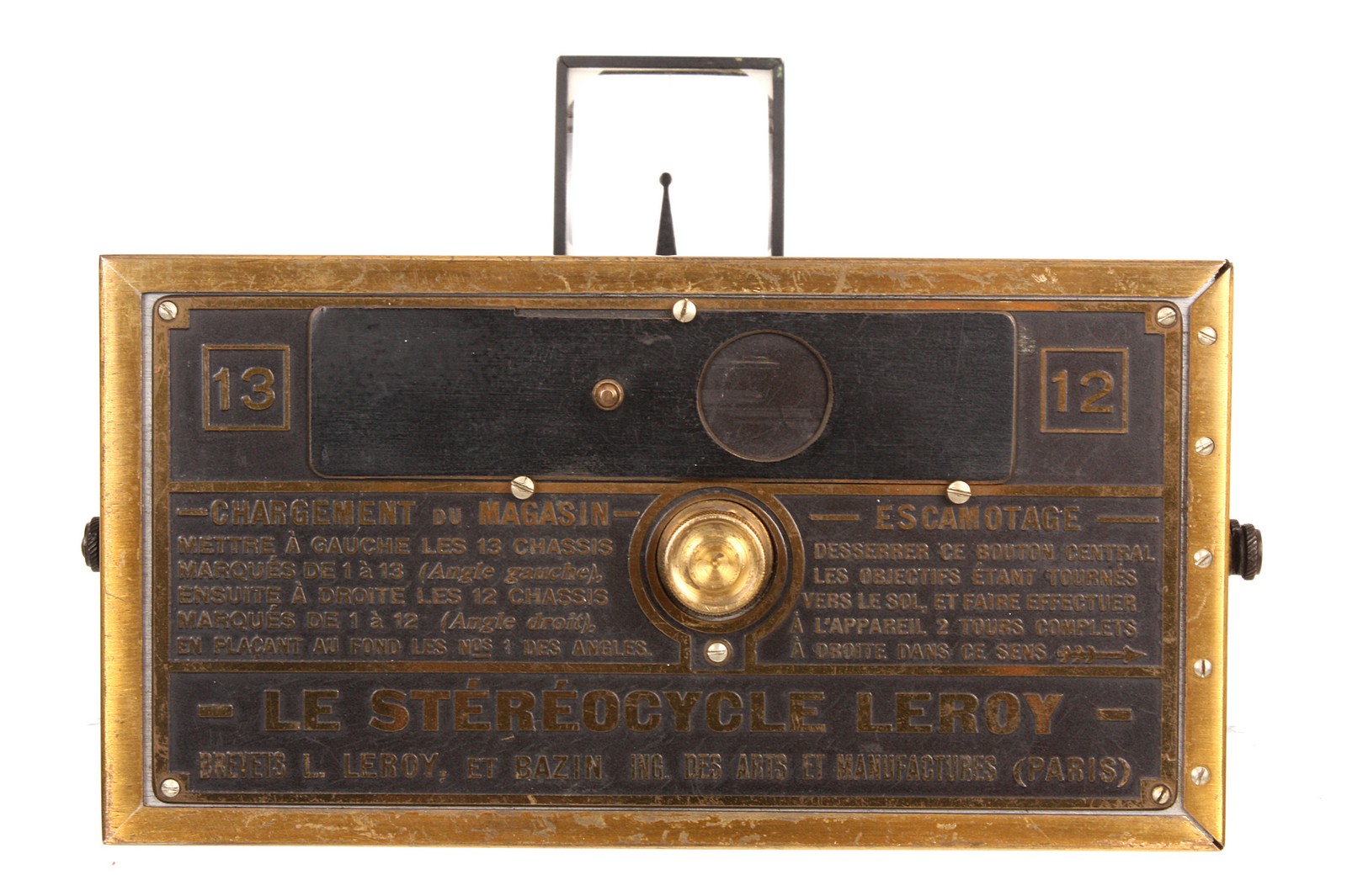 A Bazin & Leroy Stereocycle Stereo Camera, 6x12cm, serial no. 10450, with Berthiot Olor Serie II f/ - Image 3 of 3