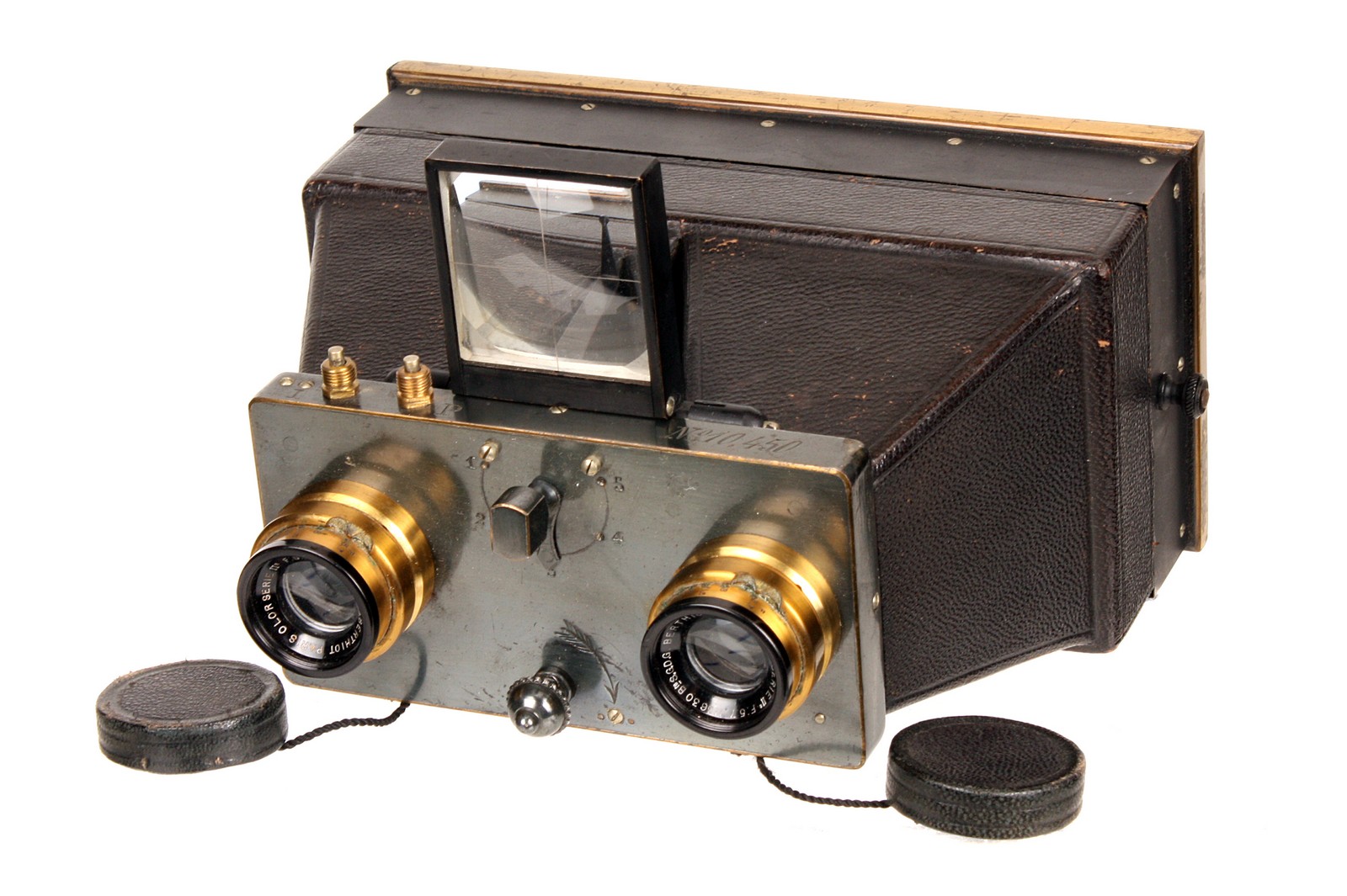 A Bazin & Leroy Stereocycle Stereo Camera, 6x12cm, serial no. 10450, with Berthiot Olor Serie II f/