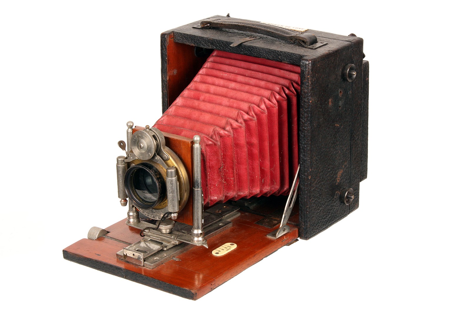 A J. Lancaster & Sons Kamrex De Luxe Hand Camera, 3x4”, with Lancaster ¼ Rectigraph lens, body,