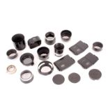 Various Leica Lens Hoods: quantity of various Leica lens hoods including, ITOOY, IUFOO, IROOA,