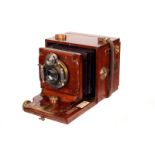 A W. Watson & Sons Alpha Hand Camera, serial no. 11362, 3x4”, with Beck-Steinheil Unofocal Series
