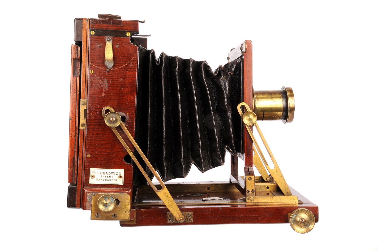 A W. I. Chadwick Mahogany Field Camera, with rear swing movements, 4½x6¼, with W. I. Chadwick - Image 3 of 3