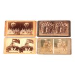 Various Stereoscopic Cards 1860s/1890s: Scenery Studies - Series 104, French close up of skeletons