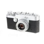 A Leica Ig Camera, 1960, chrome, serial no. 926687, with Leitz Elmar f/2.8 50mm lens, 1958,